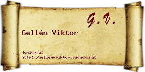 Gellén Viktor névjegykártya